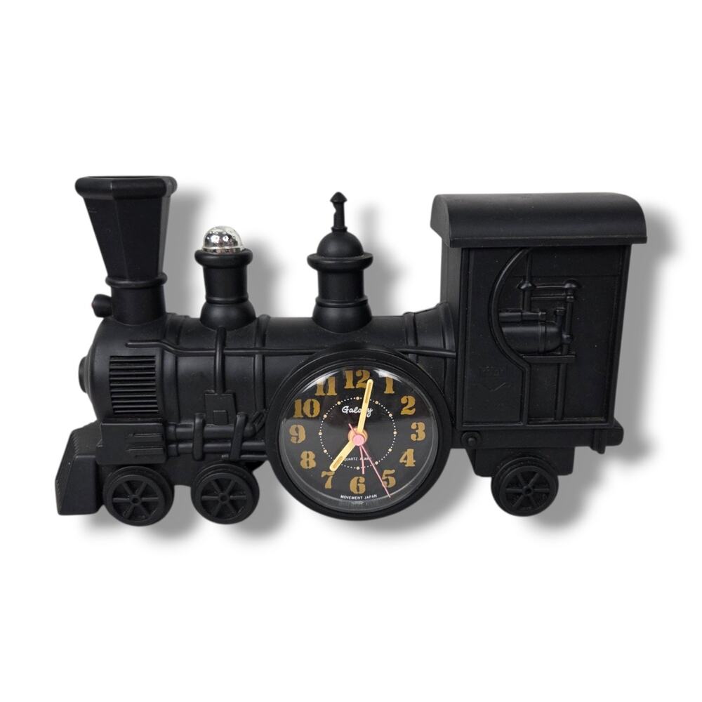 Vintage Train Alarm Talking Clock Choo Choo Locomotive Railroad Railway Galaxy